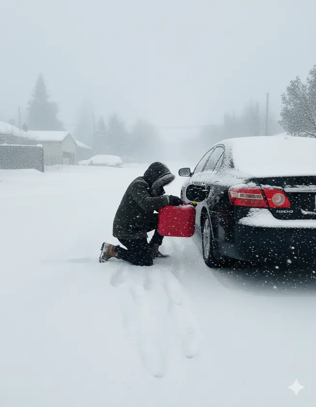 Delivering fuel in winter