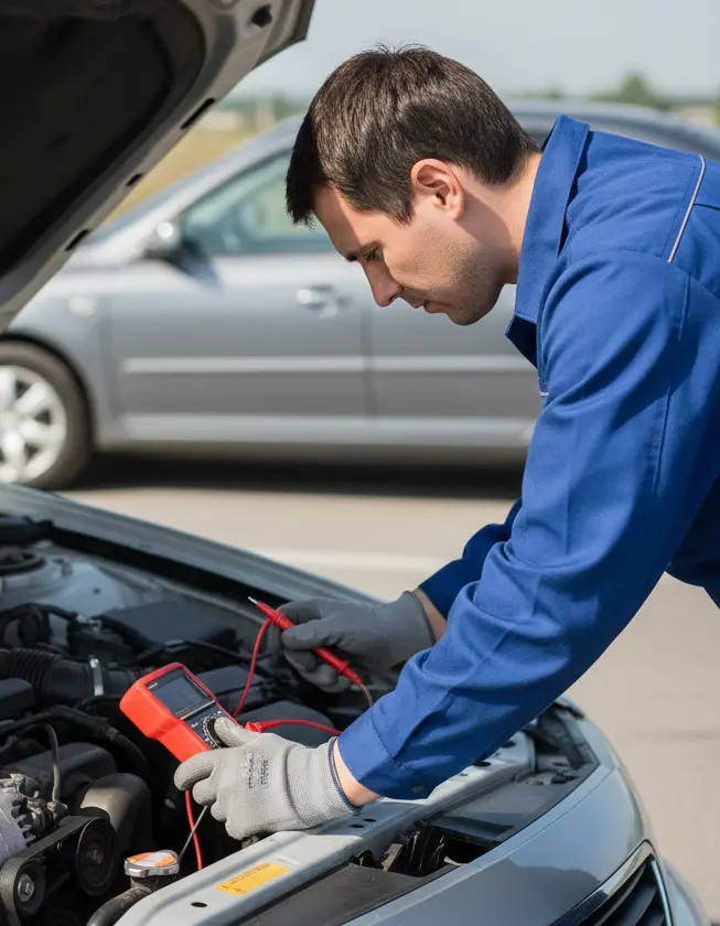 Roadside testing a car alternator